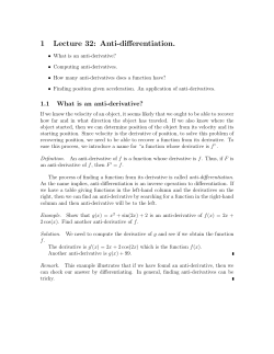 1 Lecture 32: Anti