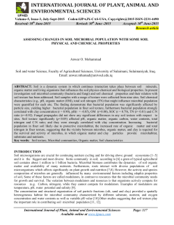 assessing changes in soil microbial population with some soil