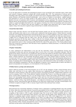 Origins, motives and explanations of imperialism