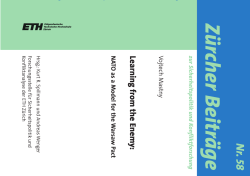 1 the creation of the warsaw pact - ETH E-Collection