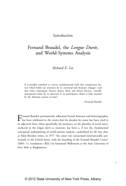 The Longue Duree and World-Systems Analysis