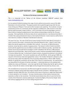 failure of the German revolution 1848-49