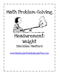 Math Problem-Solving Measurement: Weight