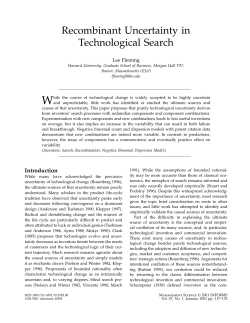 Recombinant Uncertainty in Technological Search