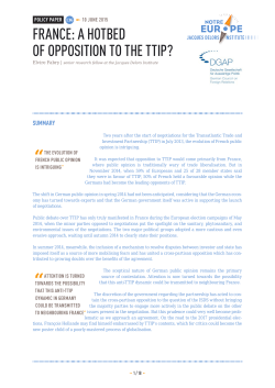 france: a hotbed of opposition to the ttip?