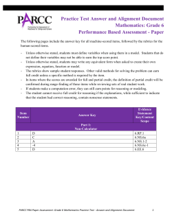 Practice Test Answer Key