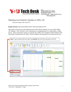 Migrating local Outlook Calendars to Office 365