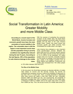 Social Transformation in Latin America: Greater Mobility and more