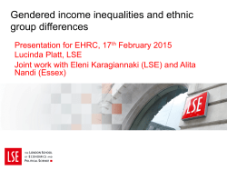 Gendered income inequalities and ethnic group