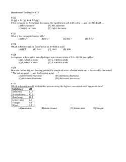 Questions of the Day Set #11 #122 N2 (g) + O2 (g) &larr;&rarr; NO2 (g) If