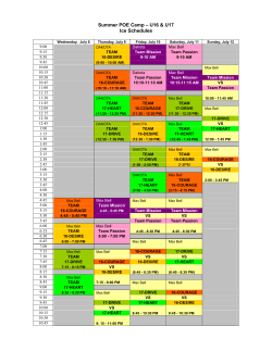 2009 U-16 Male Summer Schedule