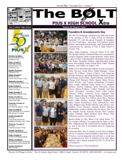 November 2012 - Pius X High School