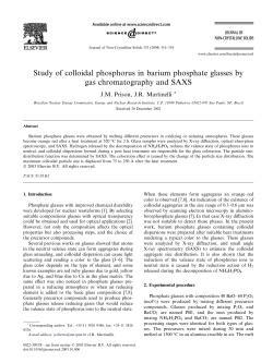 Study of colloidal phosphorus in barium phosphate glasses