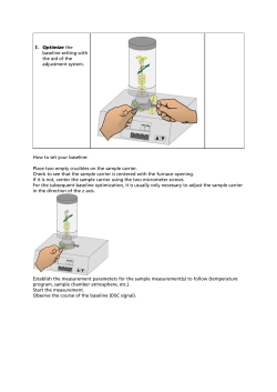 1. Optimize the baseline setting with the aid of the adjustment
