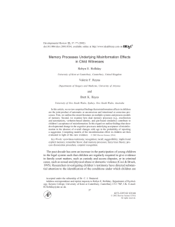 Memory Processes Underlying Misinformation Effects in