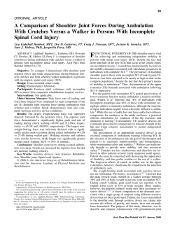 A Comparison of Shoulder Joint Forces During Ambulation With