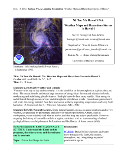 Lesson 3 - Weather Maps and Hazardous Storms in Hawaiʻi