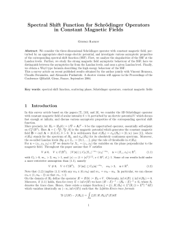 Spectral Shift Function for Schr&ouml;dinger Operators in Constant