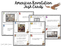 American Revolution Task Cards