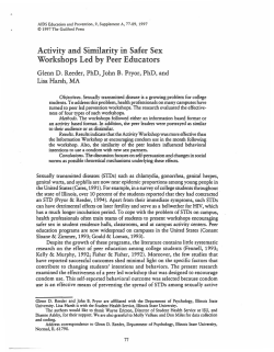 Activity and Similarity in Safer Sex Workshops Led by Peer Educators