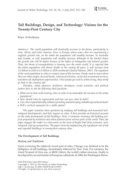 Tall Buildings, Design, and Technology