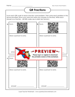 QR Fractions - Super Teacher Worksheets