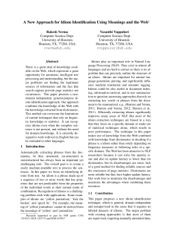 A New Approach for Idiom Identification Using Meanings and the Web