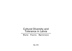 Cultural Diversity and Tolerance in Latvia