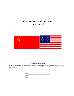 The Cold War and the 1950s Unit Packet