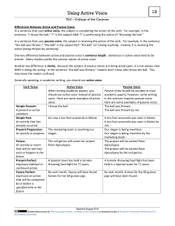 Using Active Voice 19 - College of the Canyons