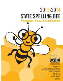district spelling bees - Georgia Independent School Association
