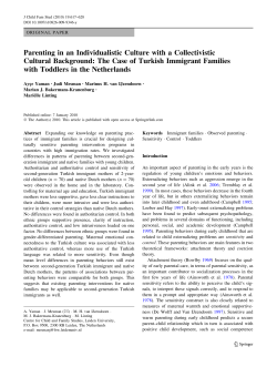 Parenting in an Individualistic Culture with a Collectivistic Cultural