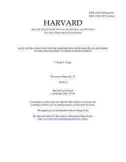 Have Inter-Judge Sentencing Disparities Increased in an Advisory
