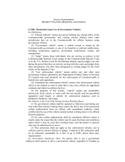 7406. Restriction Upon Use of Government Vehicles.