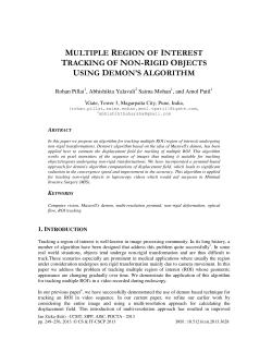 multiple region of interest tracking of non-rigid objects using