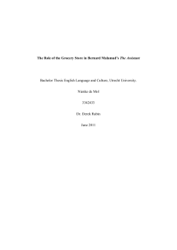 The Role of the Grocery Store in Bernard Malamud`s The Assistant