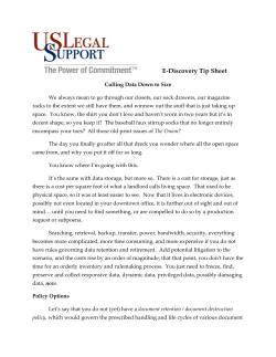 Culling Data Down to Size