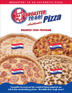 broaster &reg; to go authentic pizza
