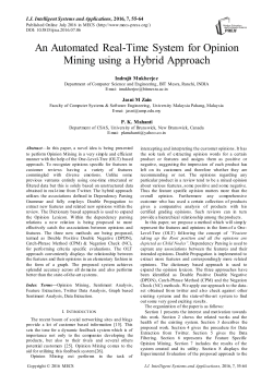 Full Text - MECS Press