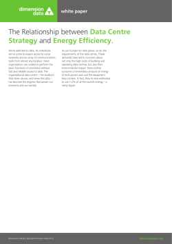 The Relationship between Data Centre Strategy and Energy