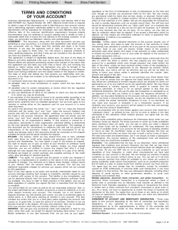 Account Terms and Conditions