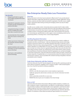 Box Enterprise-Ready Data Loss Prevention