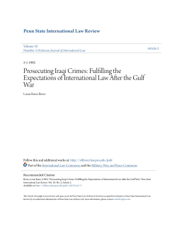 Fulfilling the Expectations of International Law After the Gulf War