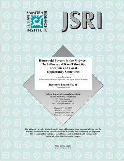 Household Poverty in the Midwest - Julian Samora Research Institute
