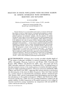 SELECTION IN FINITE POPULATIONS WITH MULTIPLE ALLELES