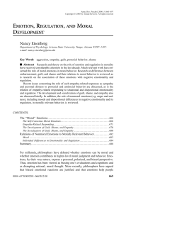 emotion, regulation, and moral development