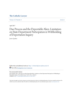 due process and the deportable alien: limitation on state department