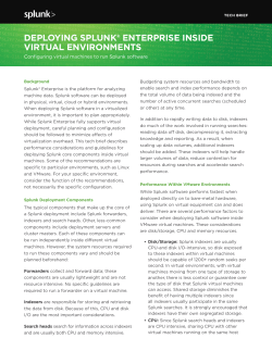deploying splunk&reg; enterprise inside virtual environments