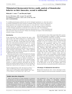 Miniaturized thermocontrol devices enable
