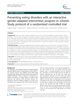 Preventing eating disorders with an interactive gender